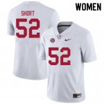 NCAA Women's Alabama Crimson Tide #52 Carter Short Stitched College 2021 Nike Authentic White Football Jersey ZU17F33CP